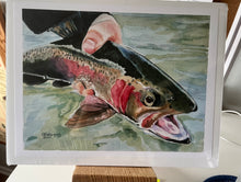 Load image into Gallery viewer, Rainbow Trout, "Fresh Trout" Print