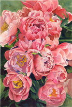 Load image into Gallery viewer, Peony Notecards, "Extravagence" - 3 pack