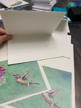Load image into Gallery viewer, Hummingbird with Fuschia Greeting Card, "Anna's Hummingbird"