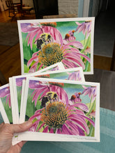 Load image into Gallery viewer, Bumblebee on Echinacea Greeting Card, "Bumble Along"