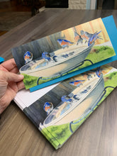Load image into Gallery viewer, Bluebirds Birdbath Greeting Card, "Gathering of Friends"
