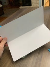 Load image into Gallery viewer, Bluebirds Birdbath Greeting Card, "Gathering of Friends"