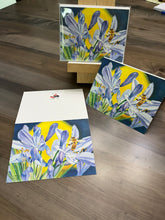 Load image into Gallery viewer, Honeybee on Agapanthus Notecards, pack of 3