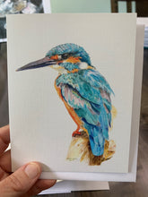 Load image into Gallery viewer, Kingfisher Notecards, pack of 3, "Hypervigilance