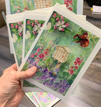 Load image into Gallery viewer, Bee House Floral Greeting Card, "A Bee's Dream"