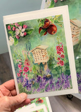 Load image into Gallery viewer, Bee House Floral Greeting Card, "A Bee's Dream"