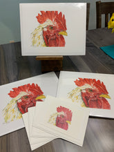 Load image into Gallery viewer, Rooster Greeting Card, "Seeing Red"