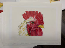 Load image into Gallery viewer, Rooster Greeting Card, "Seeing Red"