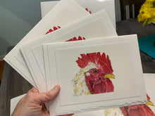 Load image into Gallery viewer, Rooster Greeting Card, "Seeing Red"