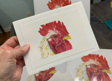 Load image into Gallery viewer, Rooster Greeting Card, "Seeing Red"