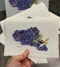 Load image into Gallery viewer, Grapes Greeting Card, "Crisp and Sweet"
