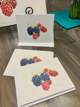 Load image into Gallery viewer, Blackberries "Little Gems" Notecards - pack of 3