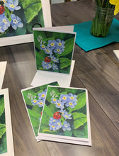 Load image into Gallery viewer, Forget-Me-Nots Notecards, pack of 3