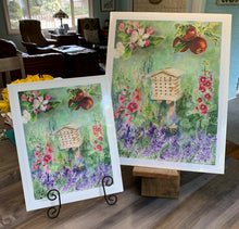 Load image into Gallery viewer, Bee House Floral Print, "A Bee's Dream"