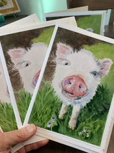 Load image into Gallery viewer, Piglet Greeting Card, "Loretta"