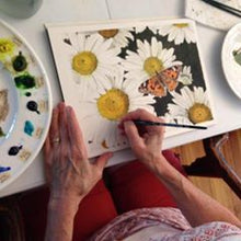 Load image into Gallery viewer, Daisies and Butterfly Print, "Radiance"