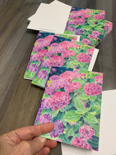 Load image into Gallery viewer, Hydrangea (Pink) Notecards, pack of 3 "Pink Bliss"