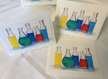 Load image into Gallery viewer, Colored Bottles Greeting Card, "Rainbow Apothecary"
