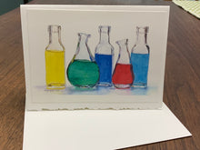Load image into Gallery viewer, Colored Bottles Greeting Card, "Rainbow Apothecary"