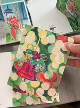 Load image into Gallery viewer, Christmas - Bell Ornament, Notecards, pack of 3 - "Twinkle"