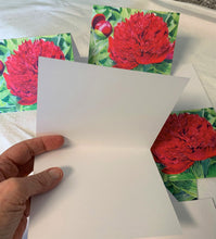 Load image into Gallery viewer, Red Peony Notecards, Pack of 3 - "Christy's Peony"