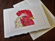 Load image into Gallery viewer, Rooster Greeting Card, "Seeing Red"