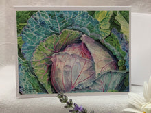 Load image into Gallery viewer, Cabbage Notecards, "Humble Glory", pack of 3