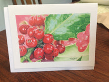 Load image into Gallery viewer, Holly Notecards, pack of 3