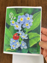 Load image into Gallery viewer, Forget-Me-Nots Notecards, pack of 3