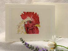 Load image into Gallery viewer, Rooster Greeting Card, "Seeing Red"