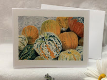 Load image into Gallery viewer, Squash Basket Notecards, "Sweet Dumpling", pack of 3