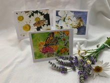 Load image into Gallery viewer, Honeybee on White Cherry Blossom Greeting Card, "Buzz Worthy", printed on card