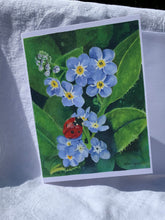 Load image into Gallery viewer, Forget-Me-Nots Notecards, pack of 3