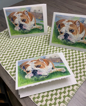 Load image into Gallery viewer, Pet Dog, Bulldog Greeting Card, "Sadie"