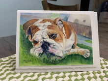 Load image into Gallery viewer, Pet Dog, Bulldog Greeting Card, "Sadie"
