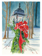 Load image into Gallery viewer, Christmas Lamp Post Greeting Card