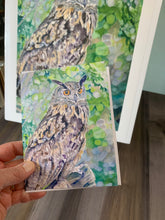 Load image into Gallery viewer, Great Horned Owl Notecards, pack of 3
