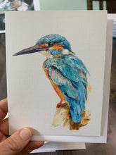 Load image into Gallery viewer, Kingfisher Notecards, pack of 3, &quot;Hypervigilance
