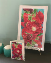 Load image into Gallery viewer, Red Hollyhocks Print
