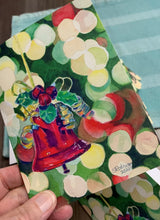 Load image into Gallery viewer, Christmas - Bell Ornament, Notecards, pack of 3 - &quot;Twinkle&quot;
