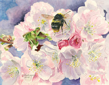 Load image into Gallery viewer, Bumble Bee Painting, &quot;And the Bees...&quot; Original
