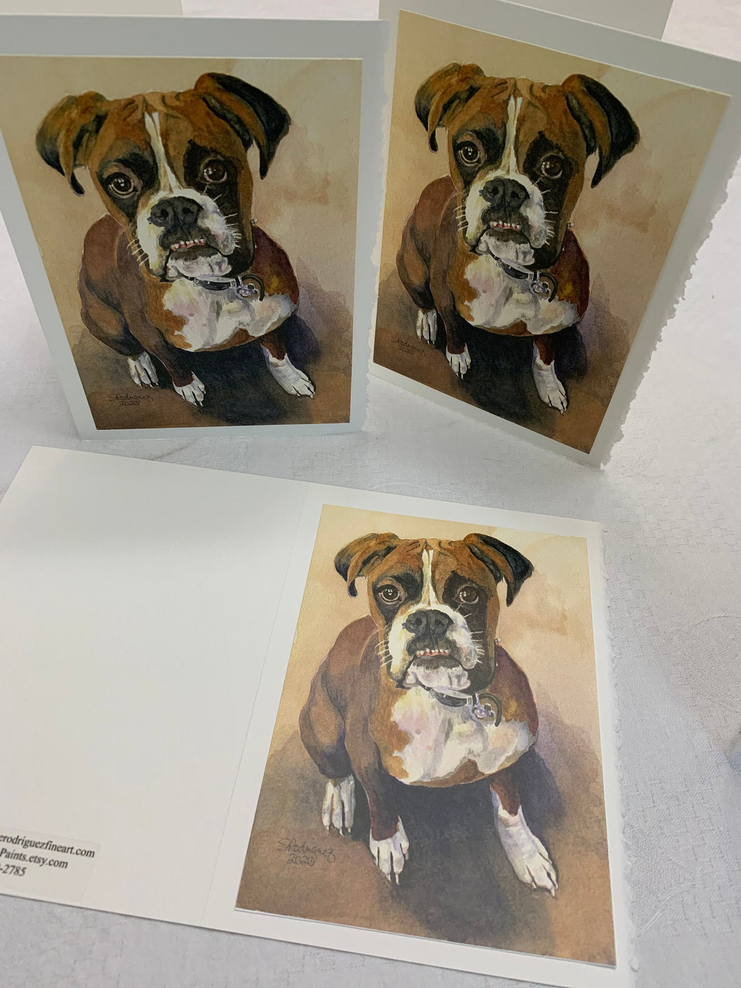 Pet Dog Greeting Card, Boxer, 