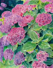 Load image into Gallery viewer, Hydrangea (Pink) Notecards, pack of 3 &quot;Pink Bliss&quot;
