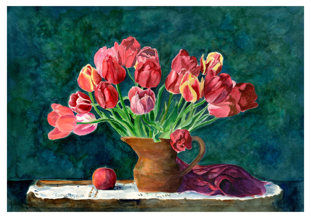 Tulip Still Life, Original Painting